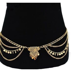Gold Tone Classic Dainty Waist Belly Chain